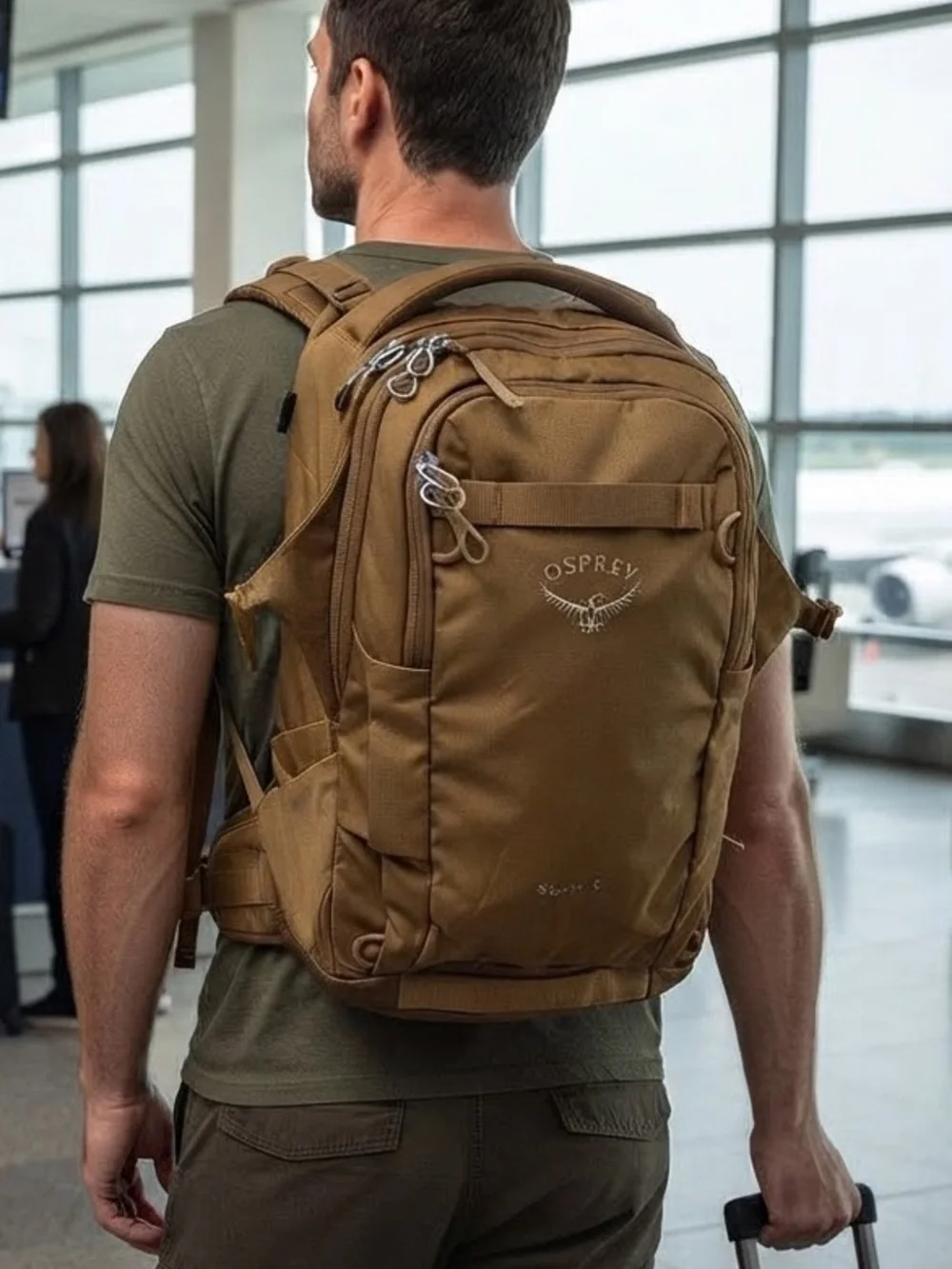 Osprey Transporter Flap Backpack, Coyote Brown Travel Outdoor Professional